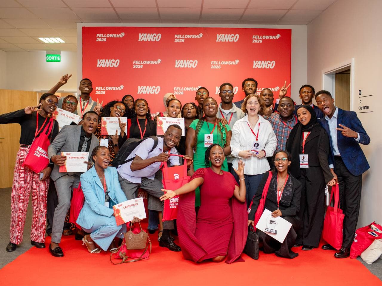 Les boursiers de la Yango Fellowship 2026 lors du Pitch Day final du programme à Abidjan, en Côte d'Ivoire