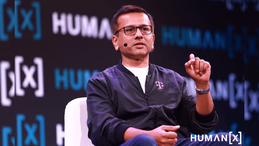 Kartik Sheth, directeur de l'IA de Deutsche Telekom, lors de la conférence HumanX à Amsterdam, le 24 septembre 2026.