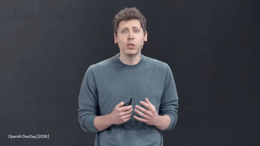 Sam Altman lors de la keynote OpenAI DevDay 2026 à San Francisco, le 29 septembre 2026