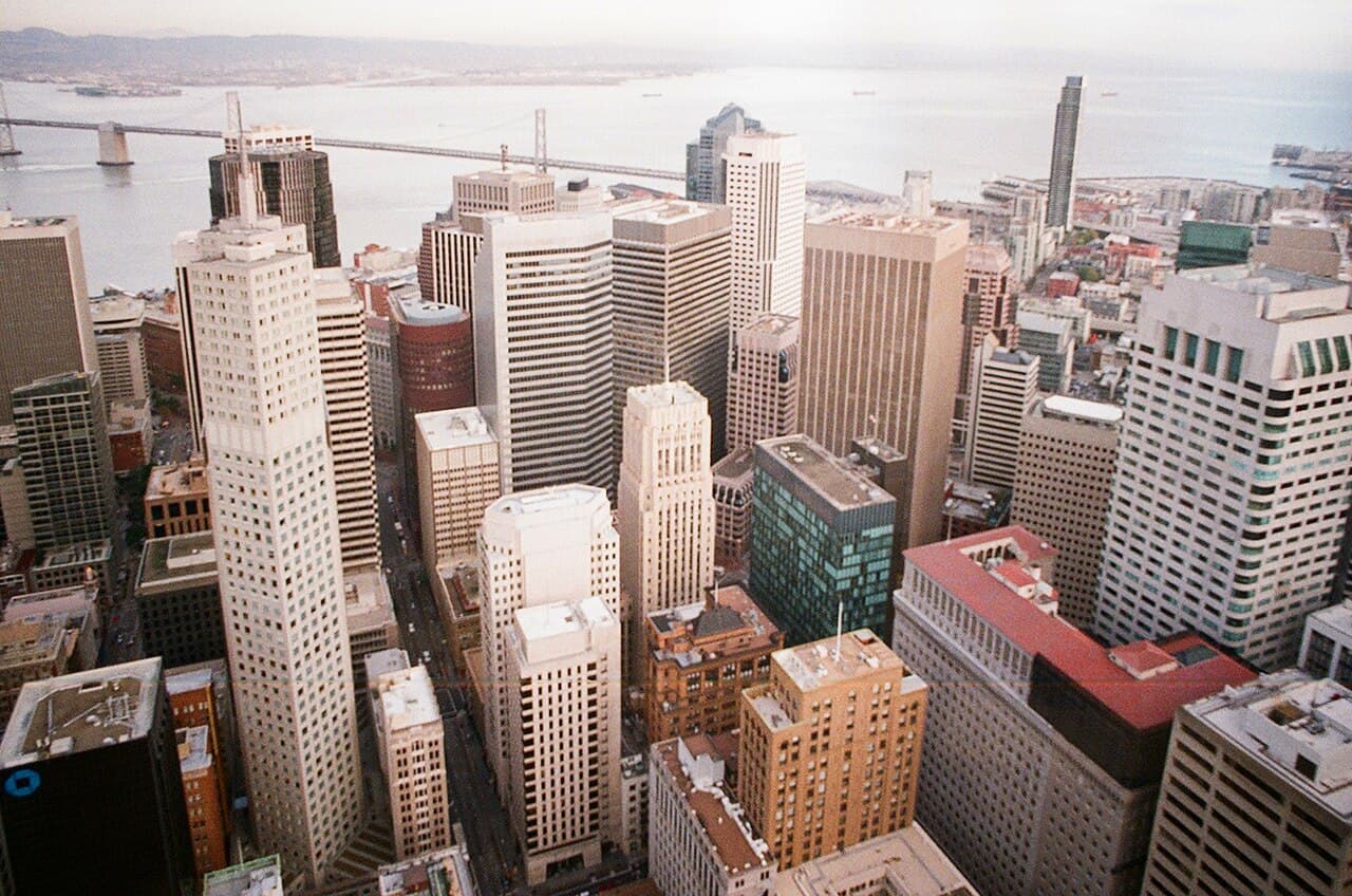 San Francisco Financial District from the Bank of America Building